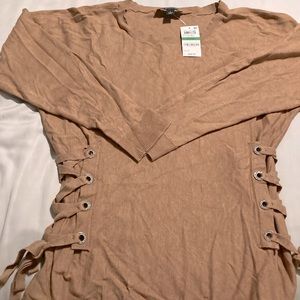 Corset rhinestone sweater